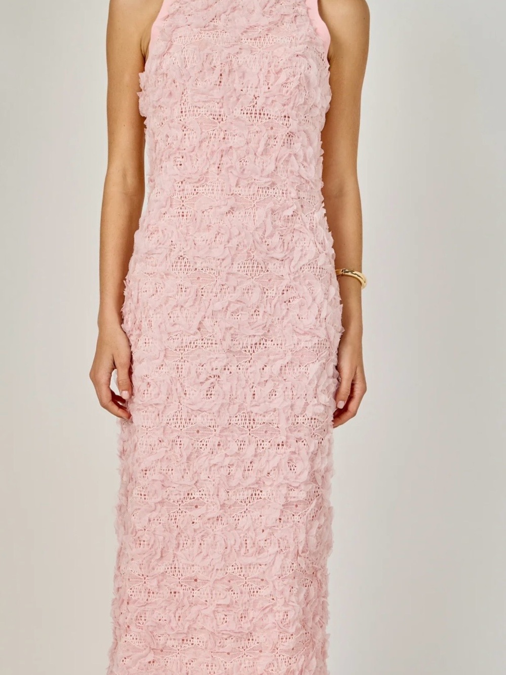 Endless Rose Blush Pink Textured Maxi Dress